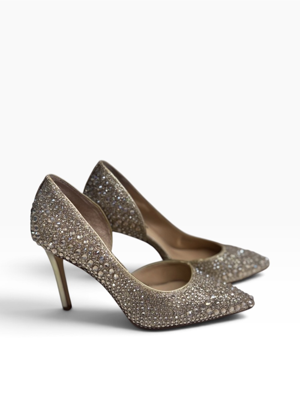 Gianni Bini Rhinestone Embellished D'Orsay Stiletto Pumps 6.5 M